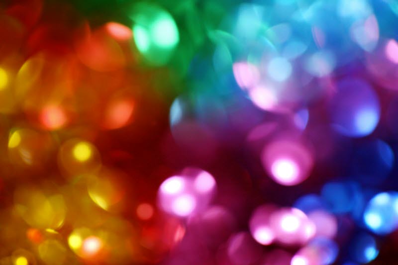 Glitter i regnbågens alla färger